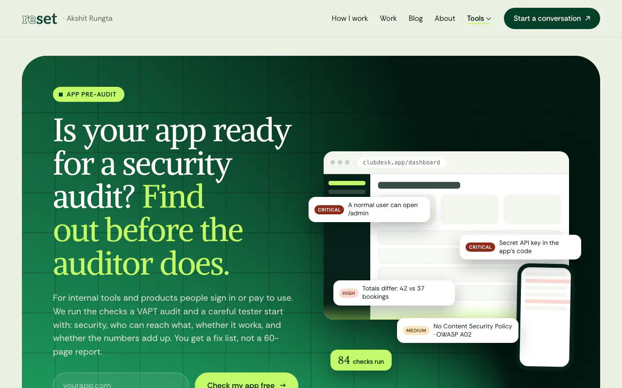 App Check, a product built with AI